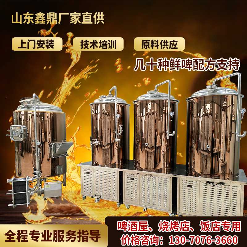 现货速发厂销厂促精酿啤酒设备小型酿酒设备发酵罐糖化罐精酿啤酒