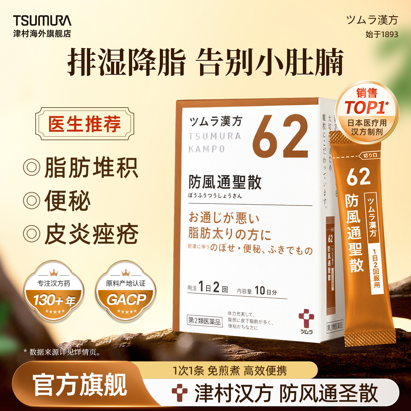 津村防风通圣散次抛汉方中成药脂肪堆积肥胖痤疮皮炎宿便促进代谢