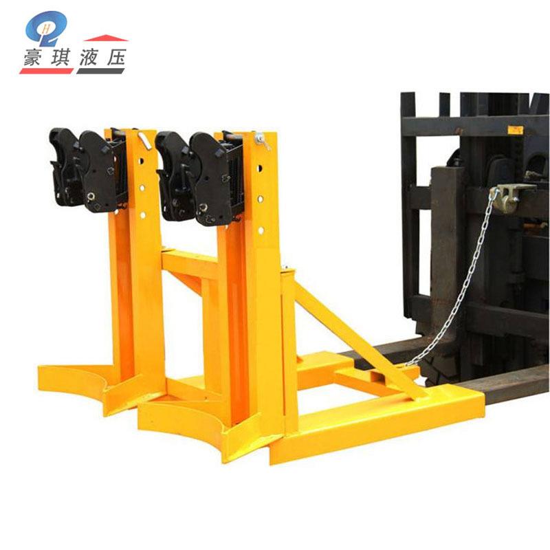 重型鹰嘴油桶夹抓桶器油桶搬运叉车用单双桶夹具铁塑两用油桶夹