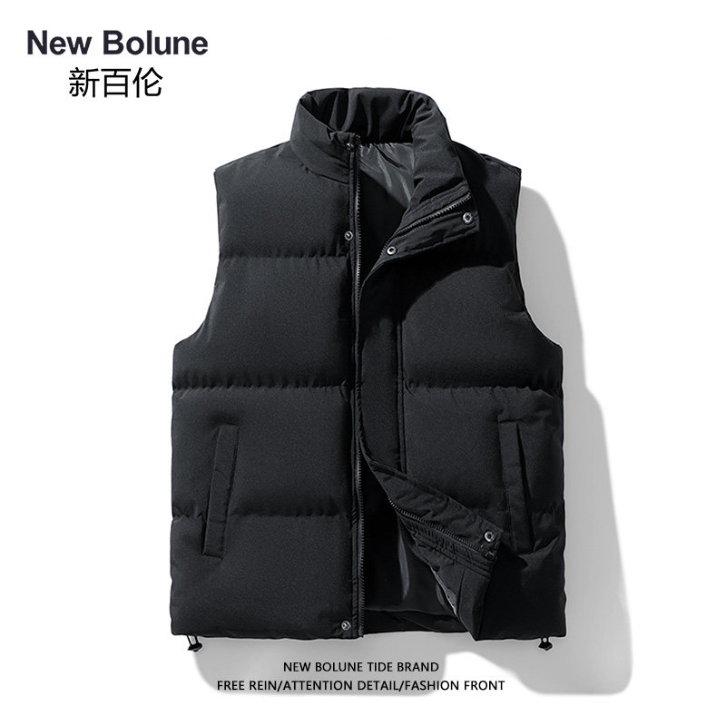 NEW BOLUNE/新百伦秋冬季坎肩保暖棉马甲休闲复古立领男棉服外套,男装,常规马甲,淘宝优惠券,粉丝福利购,淘宝优惠卷