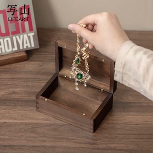 项链收纳盒绝美首饰盒实木高品质吊坠珠宝存放盒轻奢高级感礼盒