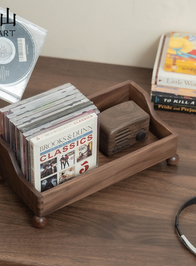 实木CD收纳专辑展示架磁带碟片Switch游戏收藏架客厅卡册陈列盒子