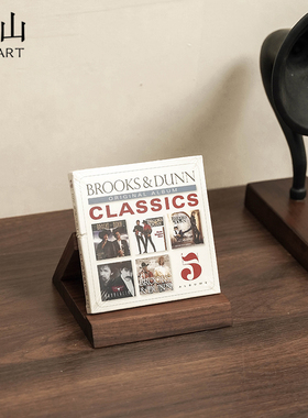 黑胡桃实木专辑收纳展示架子cd机支架赛塔琳碟片黑胶唱片机置物架