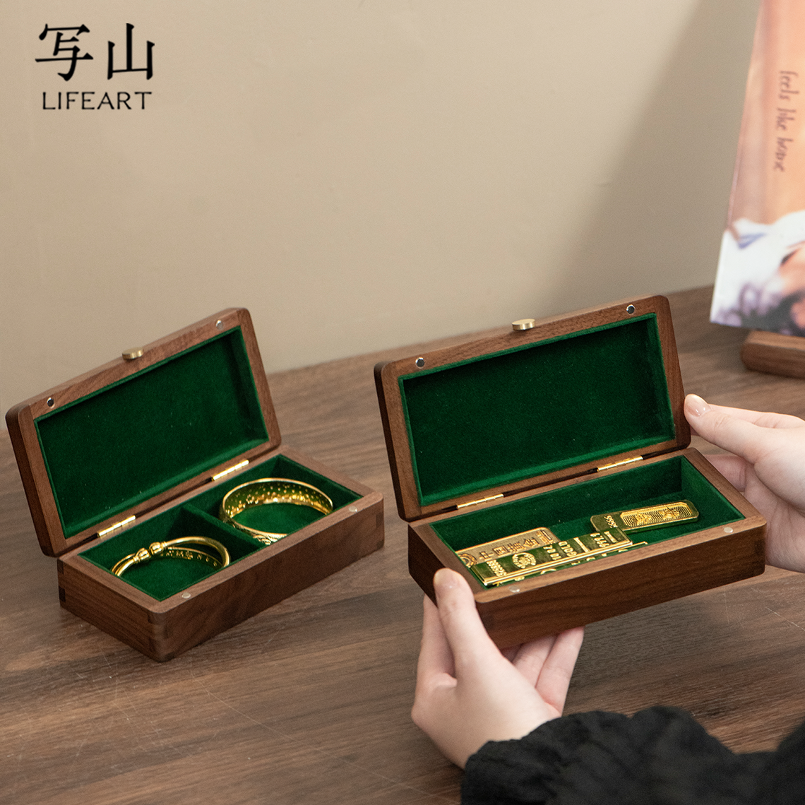 复古收纳盒中式首饰盒绿色高档实木黄金镯子抽屉内收藏储物盒家用,饰品/流行首饰/时尚饰品新,首饰盒,淘宝优惠券,粉丝福利购,淘宝优惠卷