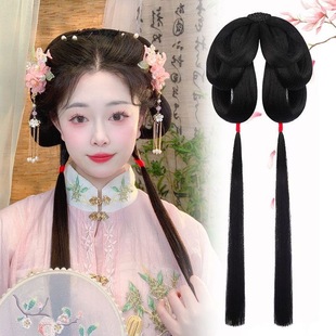 汉服假发一体式古风后压发包盘发造型古装头饰明制假发髻日常发包