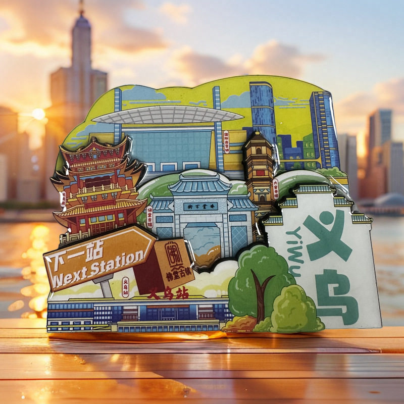 【义乌】中国城市浙江义乌文创冰箱贴磁贴旅游文创纪念品