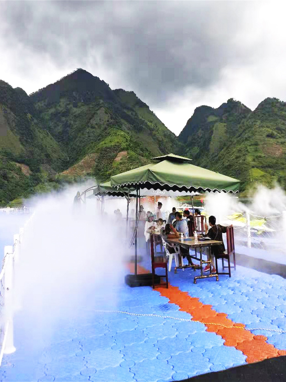 定制销雾森设备 假山水池造景 景观造雾造景 人造雾设备 高压微雾