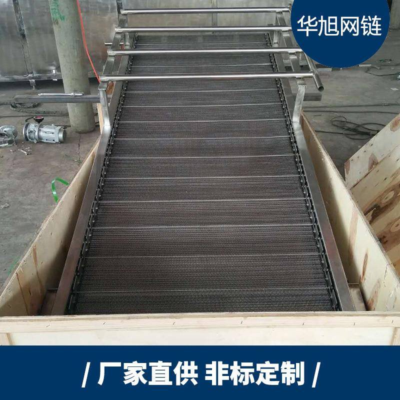 小型清洗输送机耐高温罐流水线传送带网带式高效