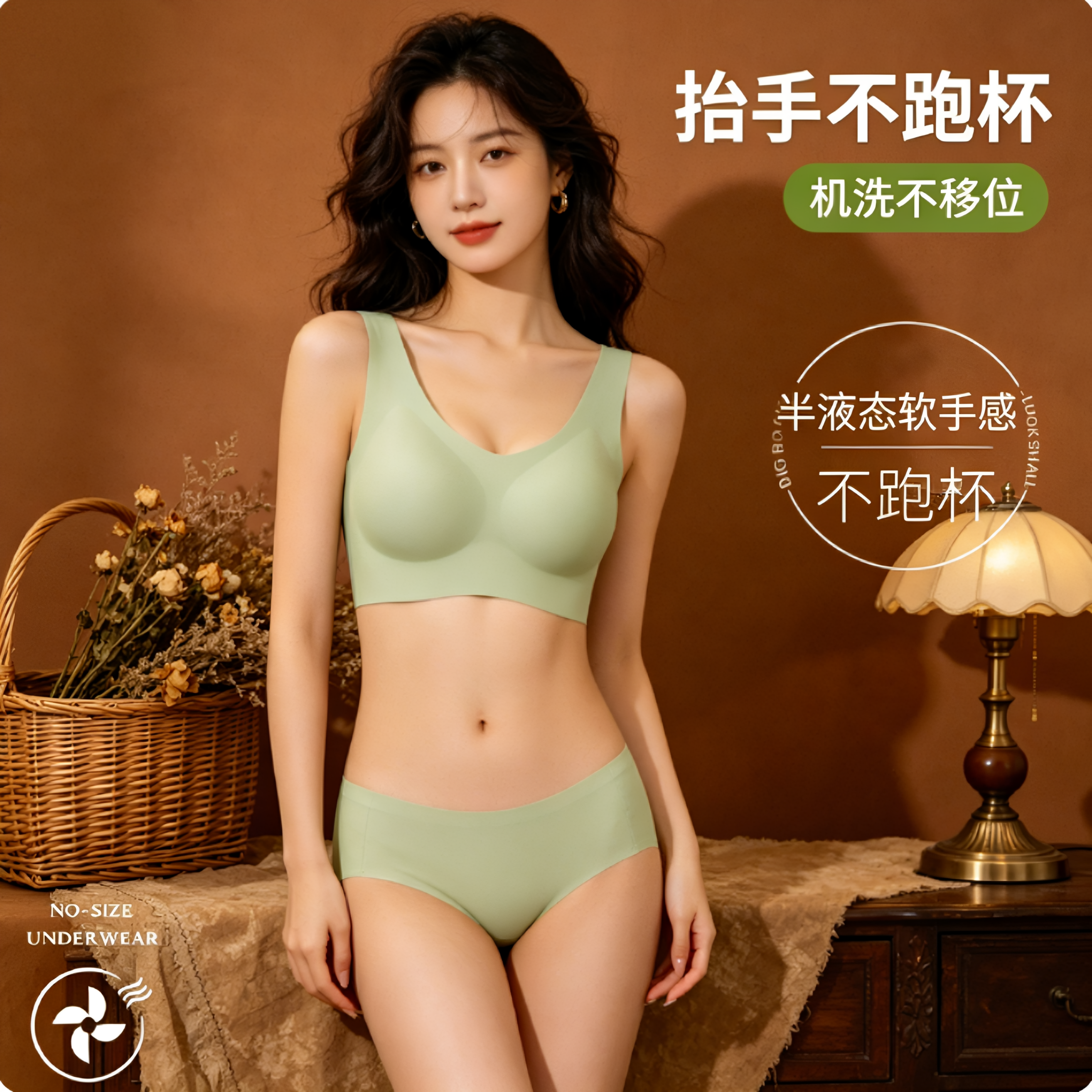 夏季薄款大胸显小美背心式运动大码文胸云朵无痕内衣女粉底液隐形