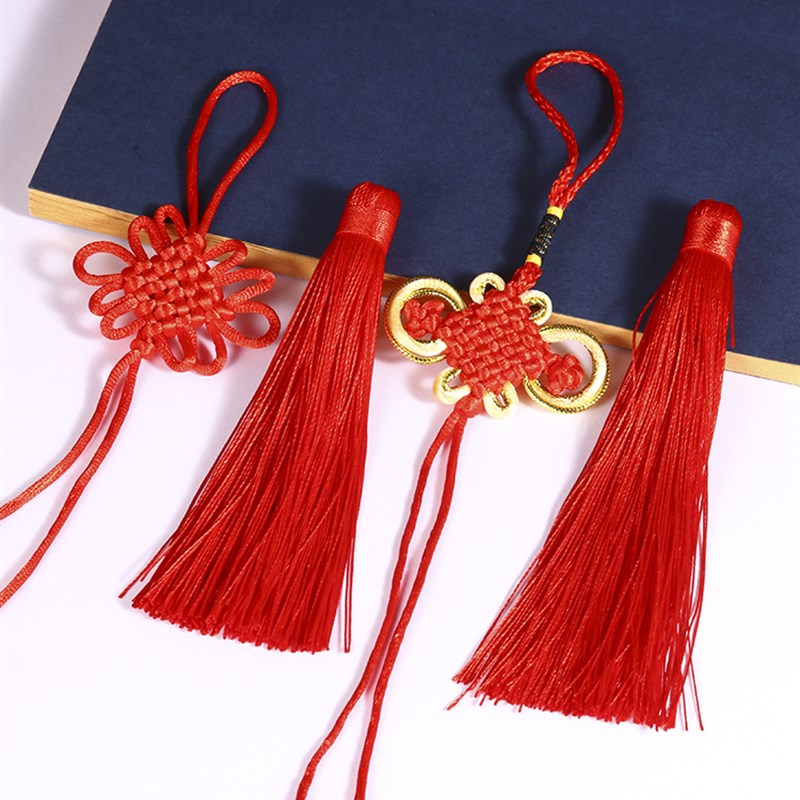 速发小号中国结葫件挂饰手工编0挂芦铜钱半成品流苏穗子吊穗2织24