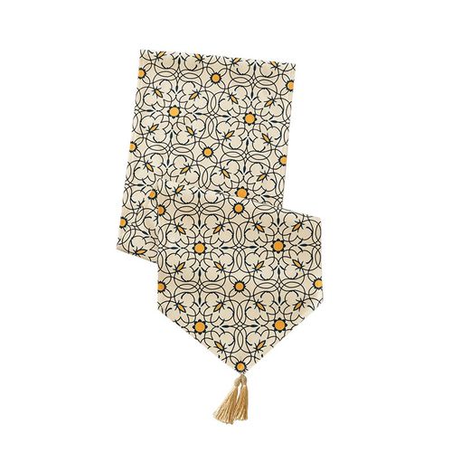 桌旗轻奢高端美式高级感餐v桌旗布法式复古桌布长条茶几柜子盖布