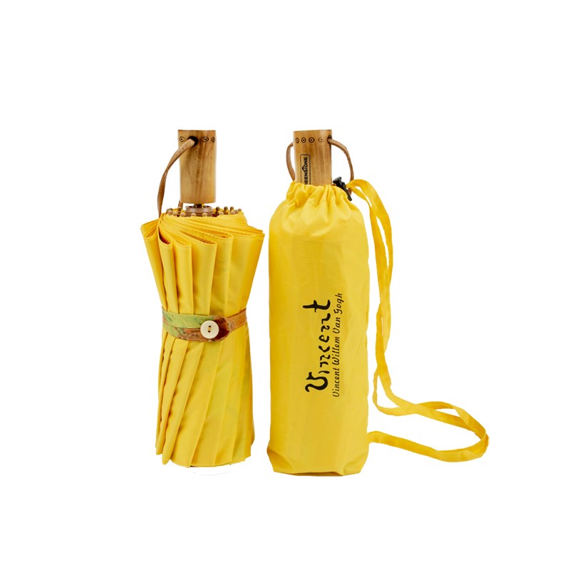 向日葵油画遮阳伞16骨双层v雨伞加固加厚结实抗风晴雨两用折叠伞