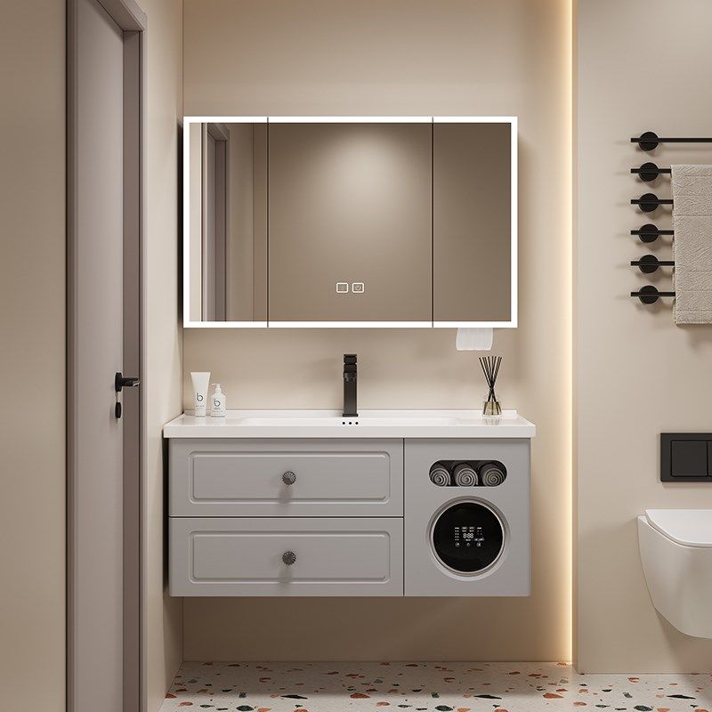 法式铝浴室柜陶j瓷一体盆组合内嵌式迷你洗衣机洗脸盆柜洗脸洗漱,家装主材,浴室柜组合,淘宝优惠券,粉丝福利购,淘宝优惠卷