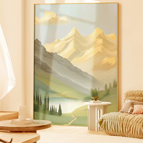墙蛙现代极简主义客厅装饰画斯堪的w纳维亚沙发背景墙画山水挂画