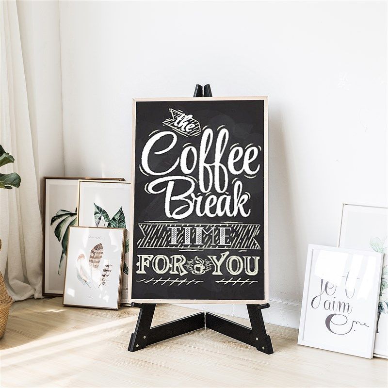 户外折叠展架立式落地式海u报KT板展示架广告架服装店门口实木