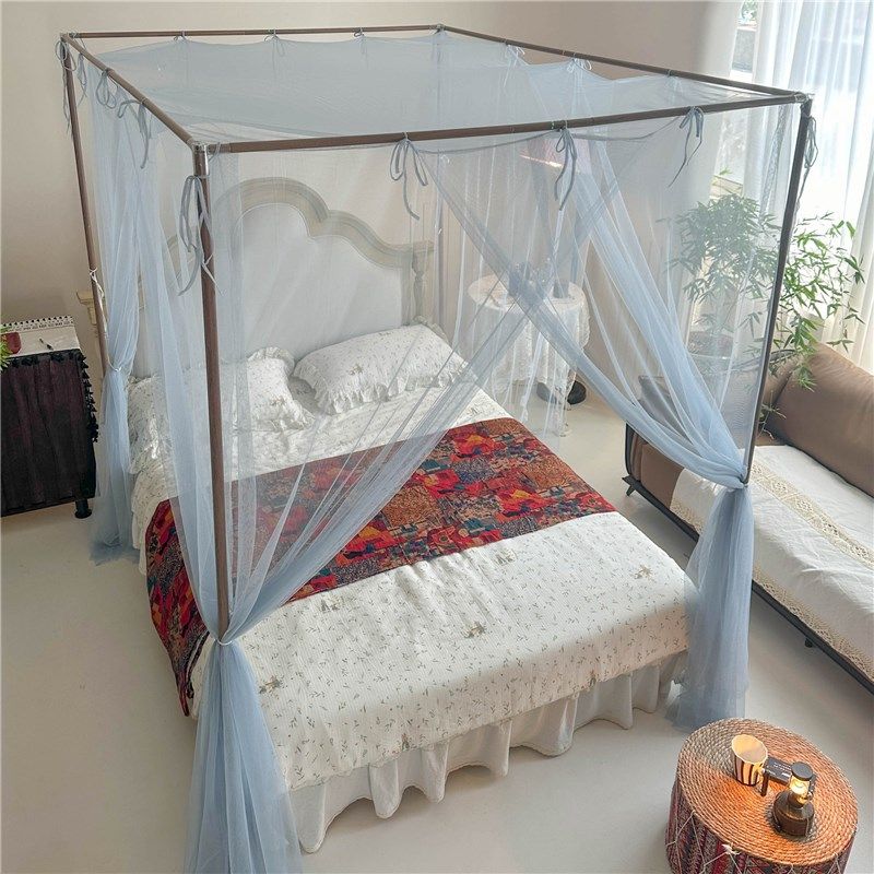 法式简约2024新款m绑绳款蚊帐家用卧室1.35单帐子三开门落地支架,床上用品,蚊帐,淘宝优惠券,粉丝福利购,淘宝优惠卷