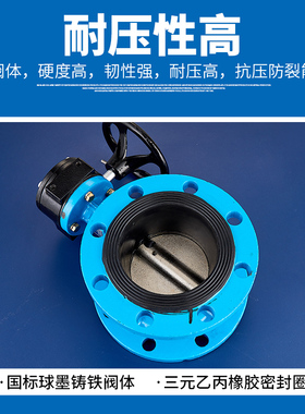 D341X-10/16手动m蝶阀涡轮法兰蝶阀 DN80 100 125 150 200 300 40