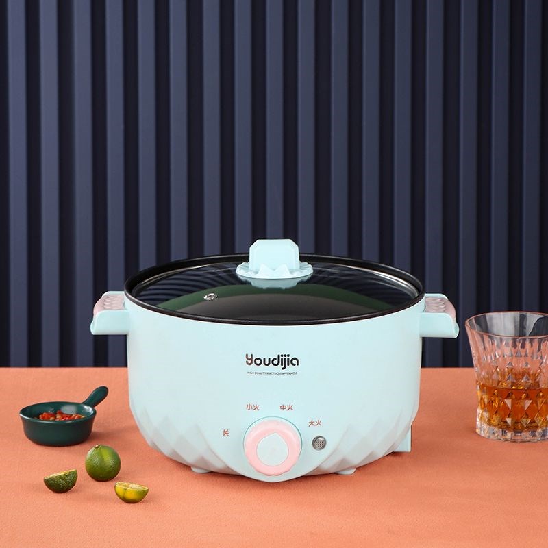 电炒锅一体多功能蒸煮o炖锅电火锅宿舍小电煮锅旅行便携式多功能