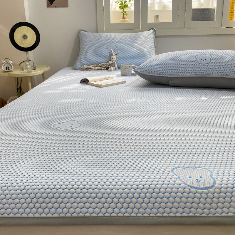 家用宿舍ba类冰丝凉席床笠款冰豆豆床罩三件套凉感空调席子可水洗