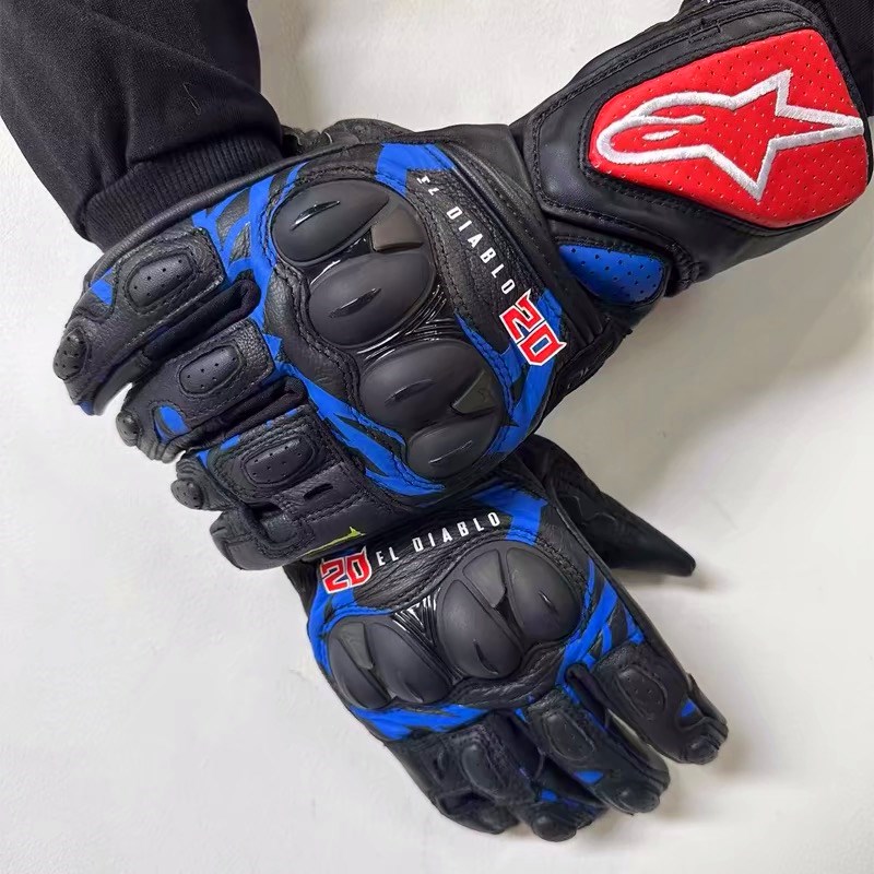 A星SPb-8V3皮手套MM93摩托骑行手套赛车皮革四季防摔触屏手套