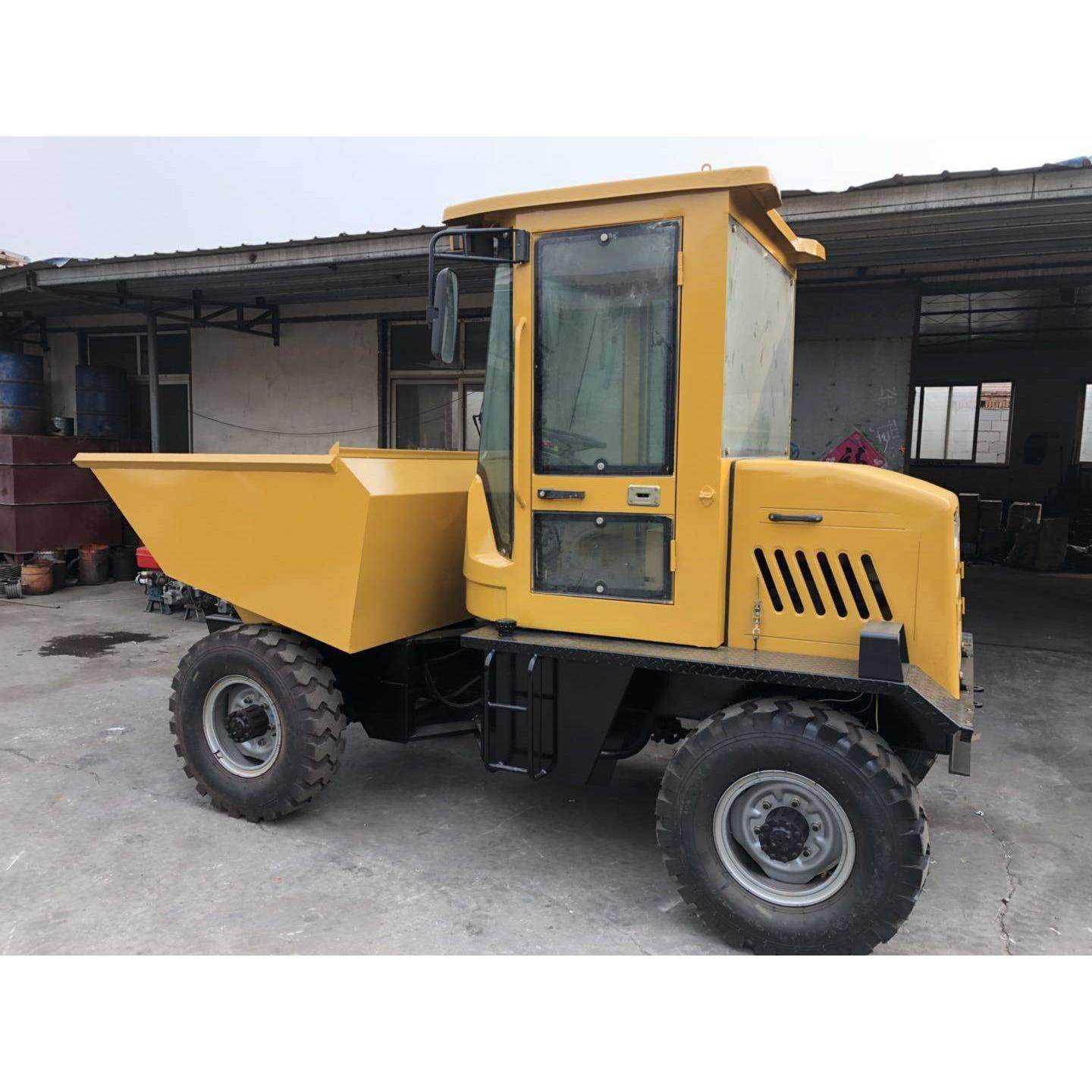 前卸式四轮三吨翻斗车混凝土方煤炭装载车柴油发动机翻斗车农用车
