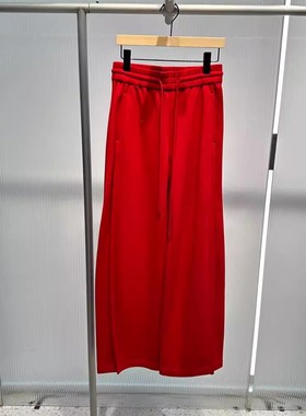 国内代购2025秋冬季松紧腰全棉弯刀裤宽松休闲裤女AR314110