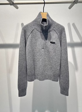 国内代购2025秋冬季灰色长袖高领修身针织衫毛衣女AR804117