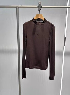 艾诺丝国内代购2025年冬季新款高领修身打底针织衫毛衣女AR604109