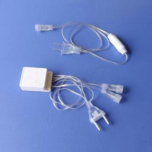 小彩灯灯串电源插头满天星七彩灯串常亮闪烁控制器二孔插头220V