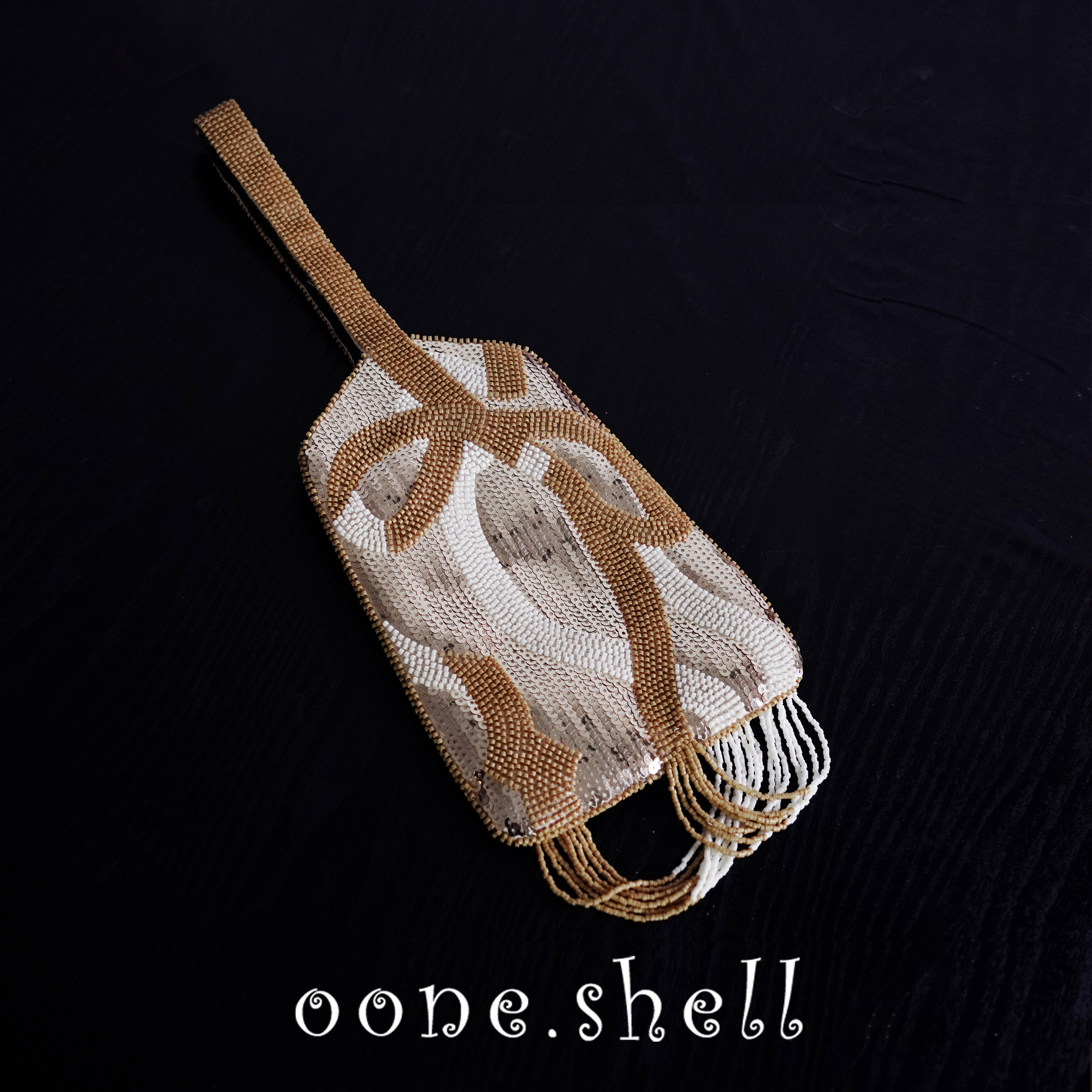 复古小众手工绣珠手拎包斜挎两用