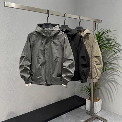 早春美式男士痞帅连帽夹克