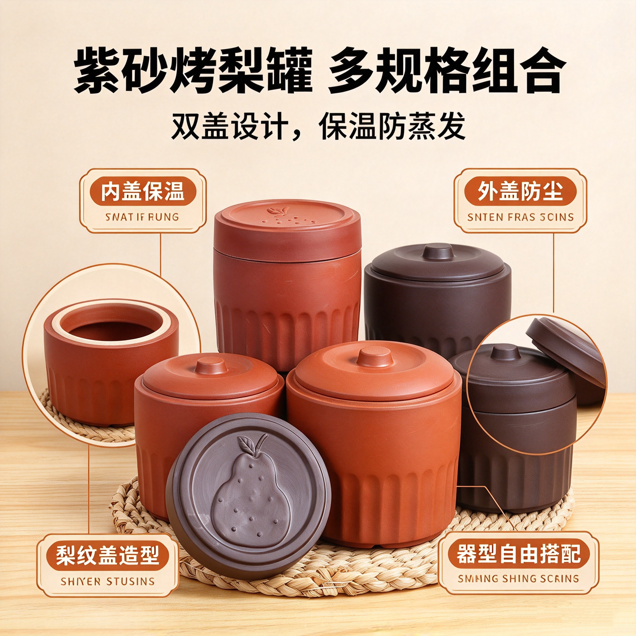 商用碳烤梨专用陶瓷炖盅瓷盅参盅