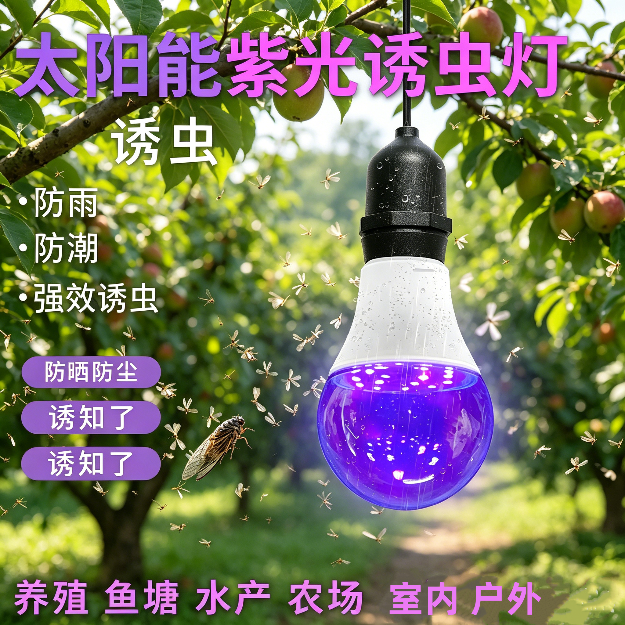 抓知了诱蝉神器知了诱捕灯诱虫灯