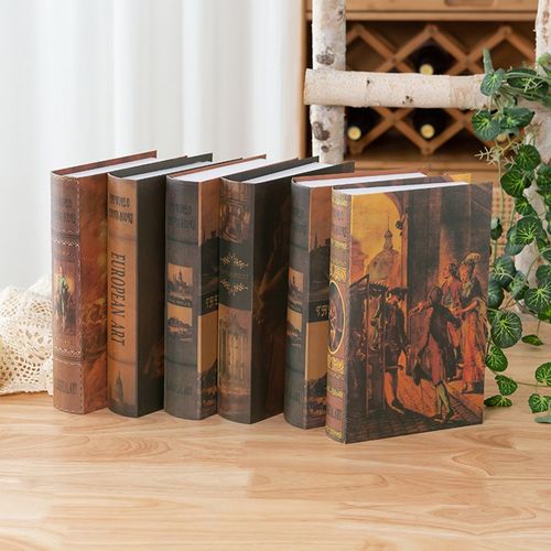 速发欧道复古怀啡假书书摆件创意饰品式具模型书咖旧厅网咖装饰书