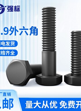 速发12.级高强外六角螺栓 外六角螺丝54mmm618mm0m12六角头 加强