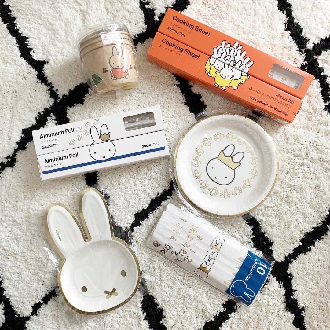 现货大创日本进口大创DAISO米菲兔厨房油纸锡纸甜品纸可爱烘焙纸
