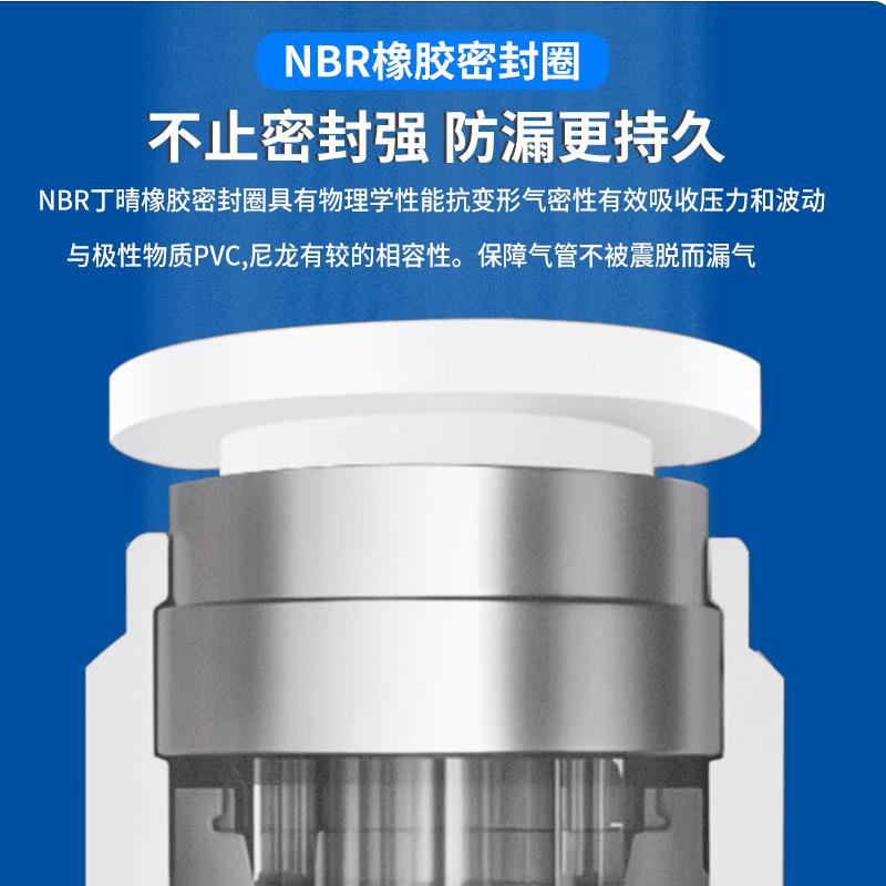 动元件P257E8/PE12蓝色气管快速插接头T气E型正三通P4/PE6/PEP10/