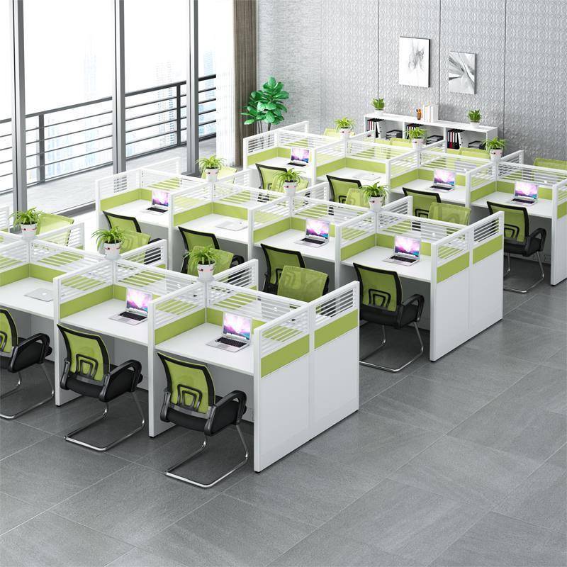 位职员公桌椅组合4人电话销售卡位办公HS4500室6人屏风小隔断员办