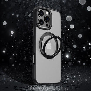 新款磁吸支点壳适用苹果16ProMax手机壳带隐形支架iPhone15磨砂透明14高级感男女Magsafe防摔13pm保护套简约