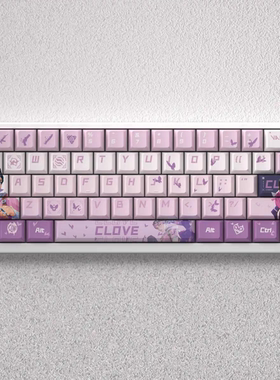 文绍暮蝶键帽二次原侧刻透光原厂高度PBT适配wooting60 atk68 X87