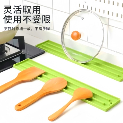 硅胶窄缝锅盖垫厨房灶台锅盖收纳