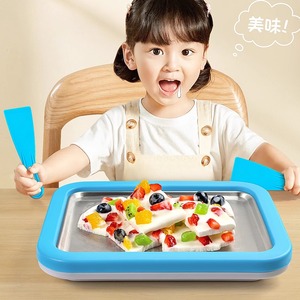 炒酸奶机家用小型儿童炒冰机自制diy冰淇淋机免插电沙冰炒盘新款