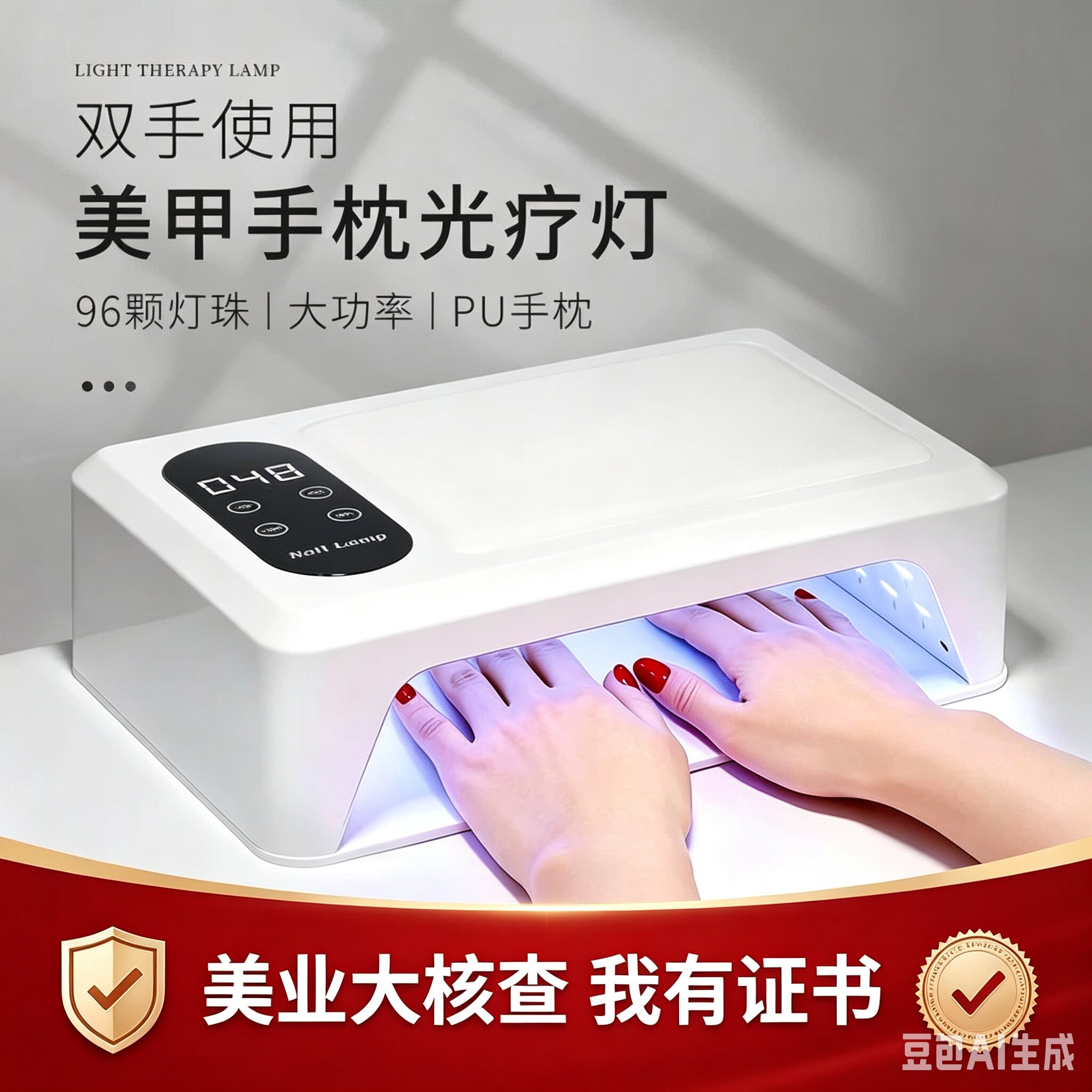 光疗美甲灯不黑手速干指甲油胶水照灯穿戴甲片烘干烤灯美甲店专用