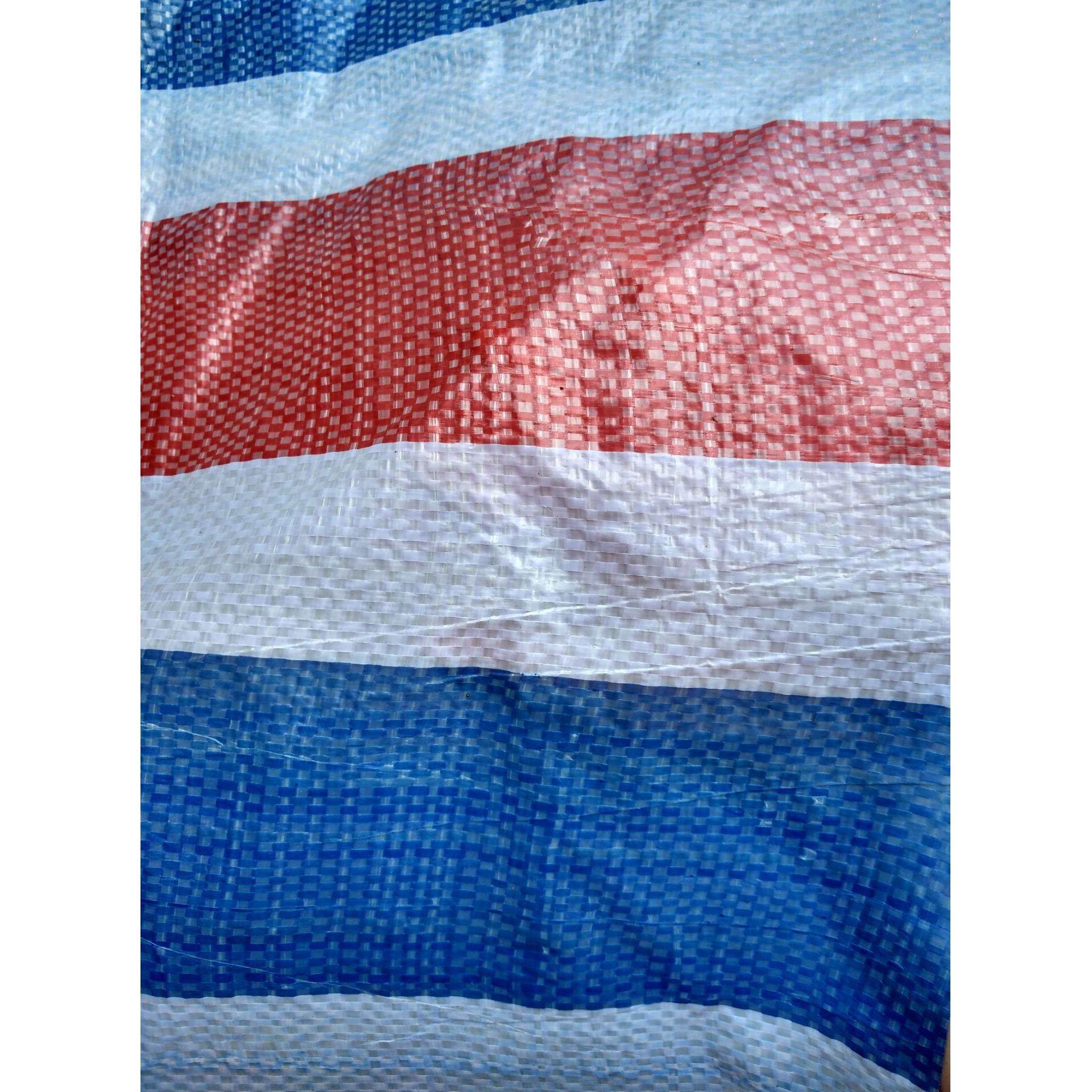 红白蓝彩条布三色厚布水xqq布塑料加雨蓬布遮阳布装修围防挡防晒