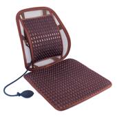 3ew1坐垫靠垫凉垫夏季 透气木珠凉席椅子垫一体办公室学生汽车腰靠