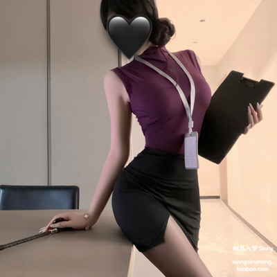 纯欲御姐OL秘书装cosplay老师