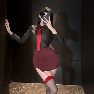 性感高智秘书职业衬衫纯欲气质御姐诱惑办公室OL包臀裙轻熟装qqny