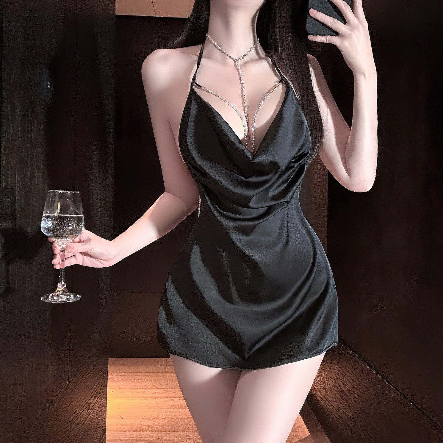 性感睡裙高级胸链绑带激情镂空禁欲透视御姐内衣情调诱惑纯欲套装,女士内衣/男士内衣/家居服,肚兜,淘宝优惠券,粉丝福利购,淘宝优惠卷