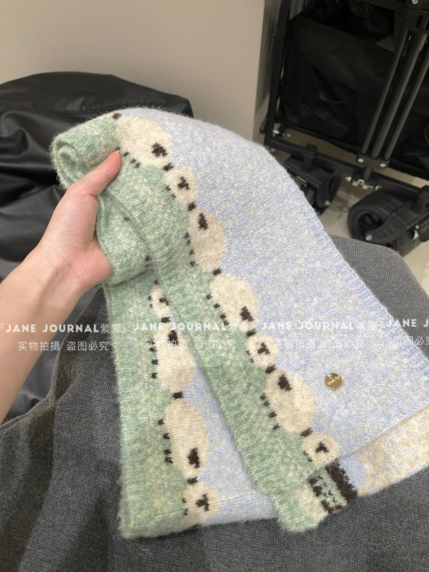 Jane·牧场小肥羊可爱提花围巾秋冬针织氛围感围脖保暖韩系送礼女