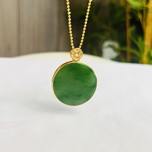 银镶碧玉圆牌 璇姐专享